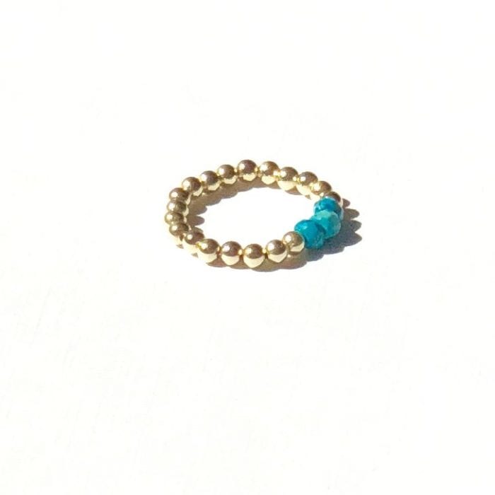 Indy & Noa goldfilled Turquoise ring