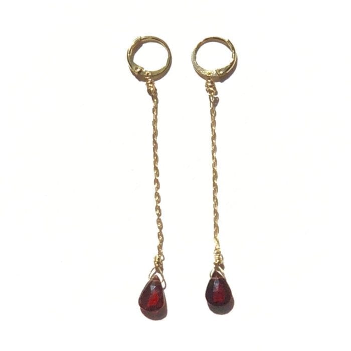 Indy & Noa goldfilled Garnet earring
