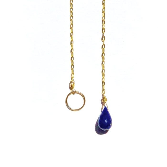 Indy & Noa goldfilled Lapis Lazuli & Circle of Life ketting