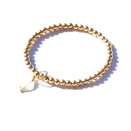 Indy & Noa Goldfilled green Amethyst bracelet