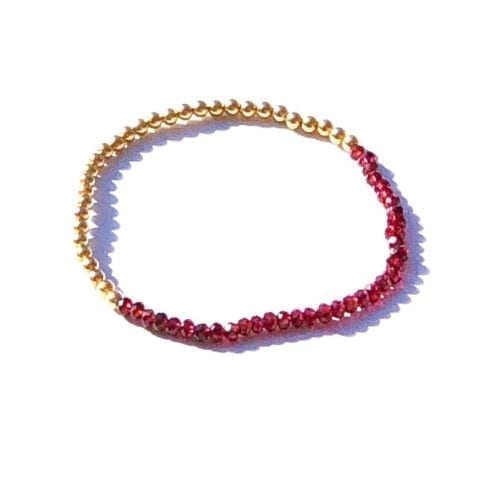Indy & Noa goldfilled garnet bracelet