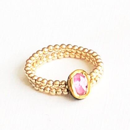 I&N pink Tourmaline ring