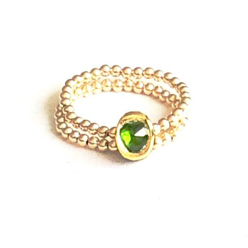 I&N green Tourmaline ring