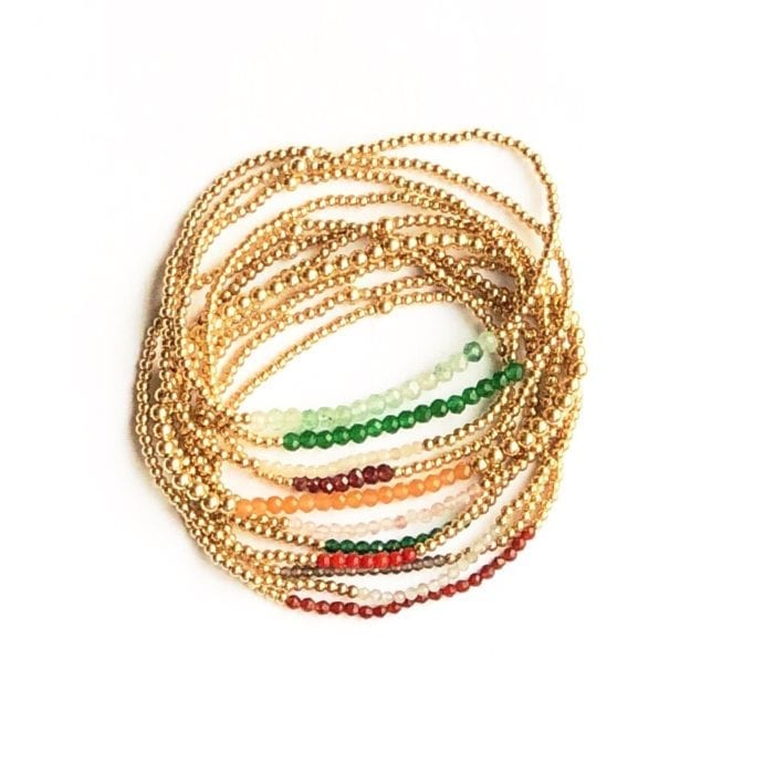 Indy & Noa goldfilled mini gemstone bracelets
