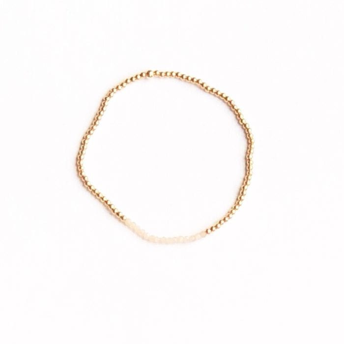 Goldfilled mini perzik Zirkonia armband