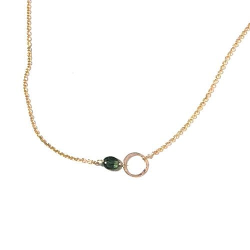 I&N goldfilled Tourmaline signature circle necklace