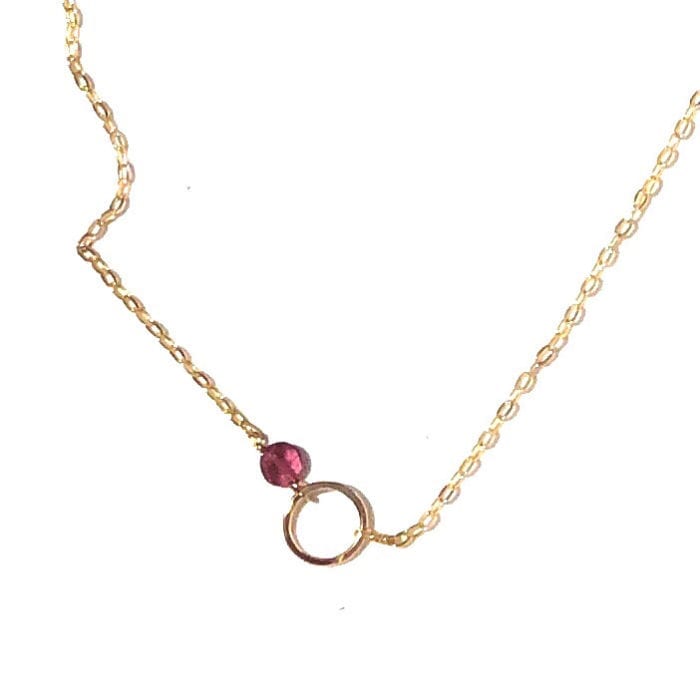 I&N goldfilled Tourmaline signature circle necklace