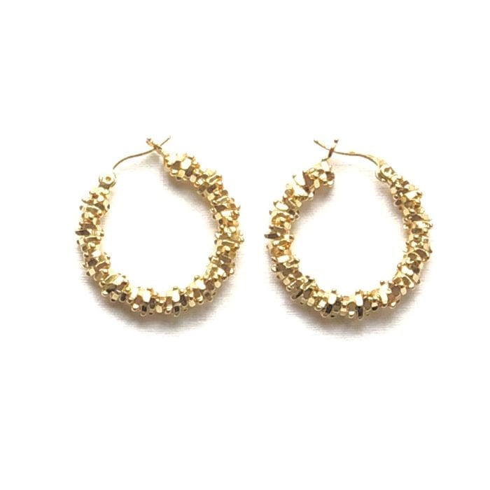 Indy & Noa goldfilled nugget hoops