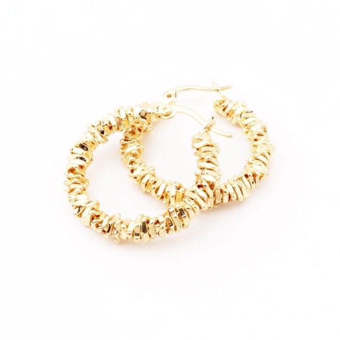 Indy & Noa goldfilled nugget hoops