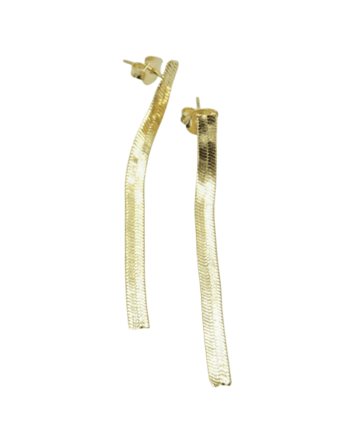 I&N goldfilled snake chain earrings
